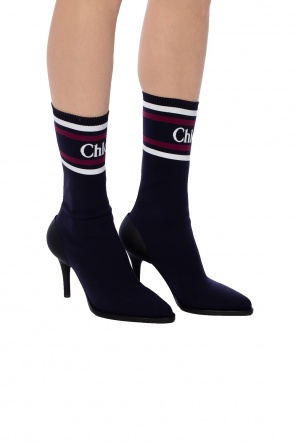 Botki na szpilce z logo, zdjęcie 2 Botki na szpilce z logo od Chloe